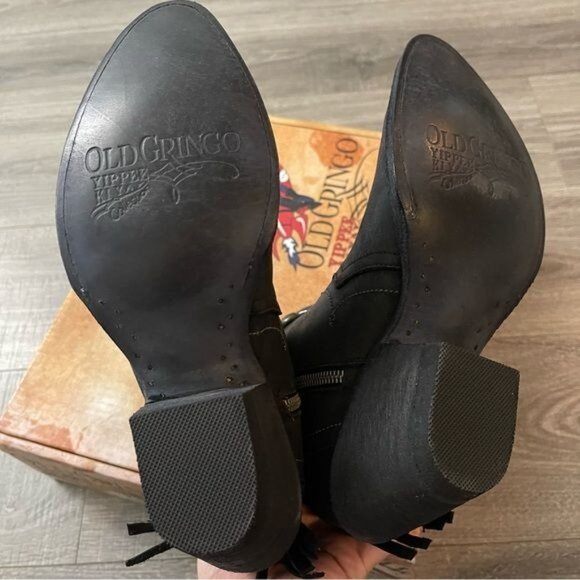 NIB Old Gringo Booties Ninna Yippee Ki Yay Ankle Leather Fringe Women Size 7 - Picture 5 of 9